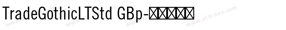 TradeGothicLTStd GBp字体转换